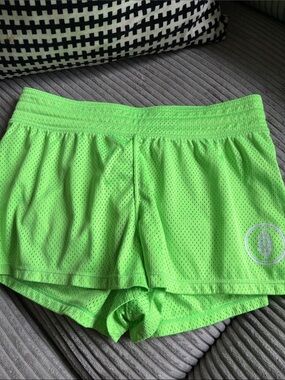 Free People Neon Lime Athletic Mesh Shorts